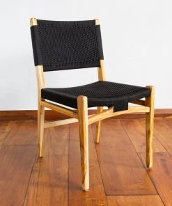 Masaya & Co. Handcrafted Chontales Dining / Desk Chair - Solid Black Manila