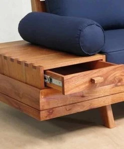 Masaya & Co. Floating Love Seat - Navy Blue Living Room