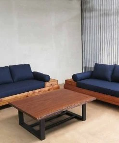 Masaya & Co. Floating Love Seat - Navy Blue Living Room