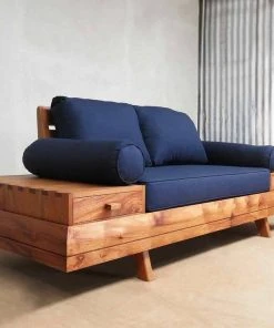 Masaya & Co. Floating Love Seat - Navy Blue Living Room