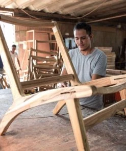 Masaya & Co. Floating Love Seat - Navy Blue Living Room