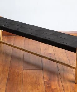 Masaya & Co. Furniture Masaya Leather Bench - Black