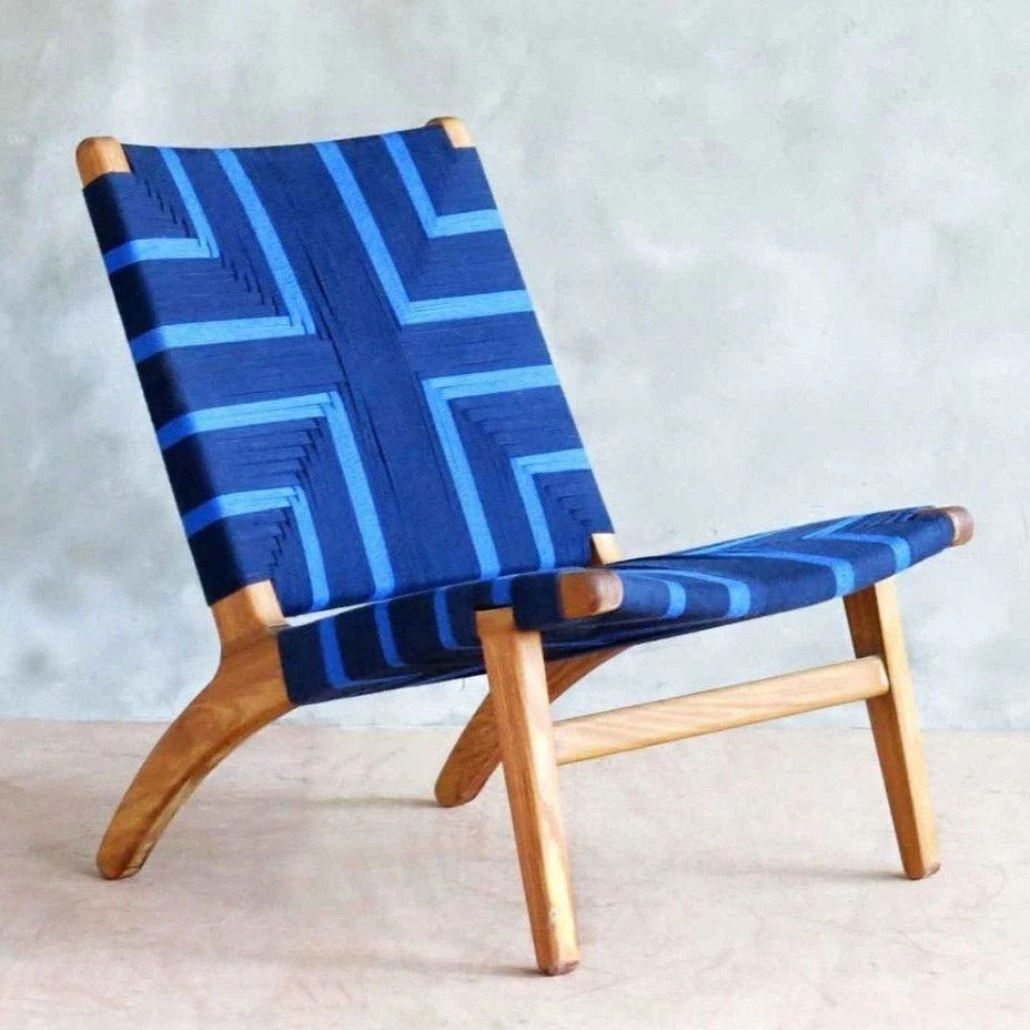 Masaya & Co. Furniture Masaya Manila Lounge Chair - Midnight Blue 1 Masaya & Co. Furniture Masaya Manila Lounge Chair - Midnight Blue