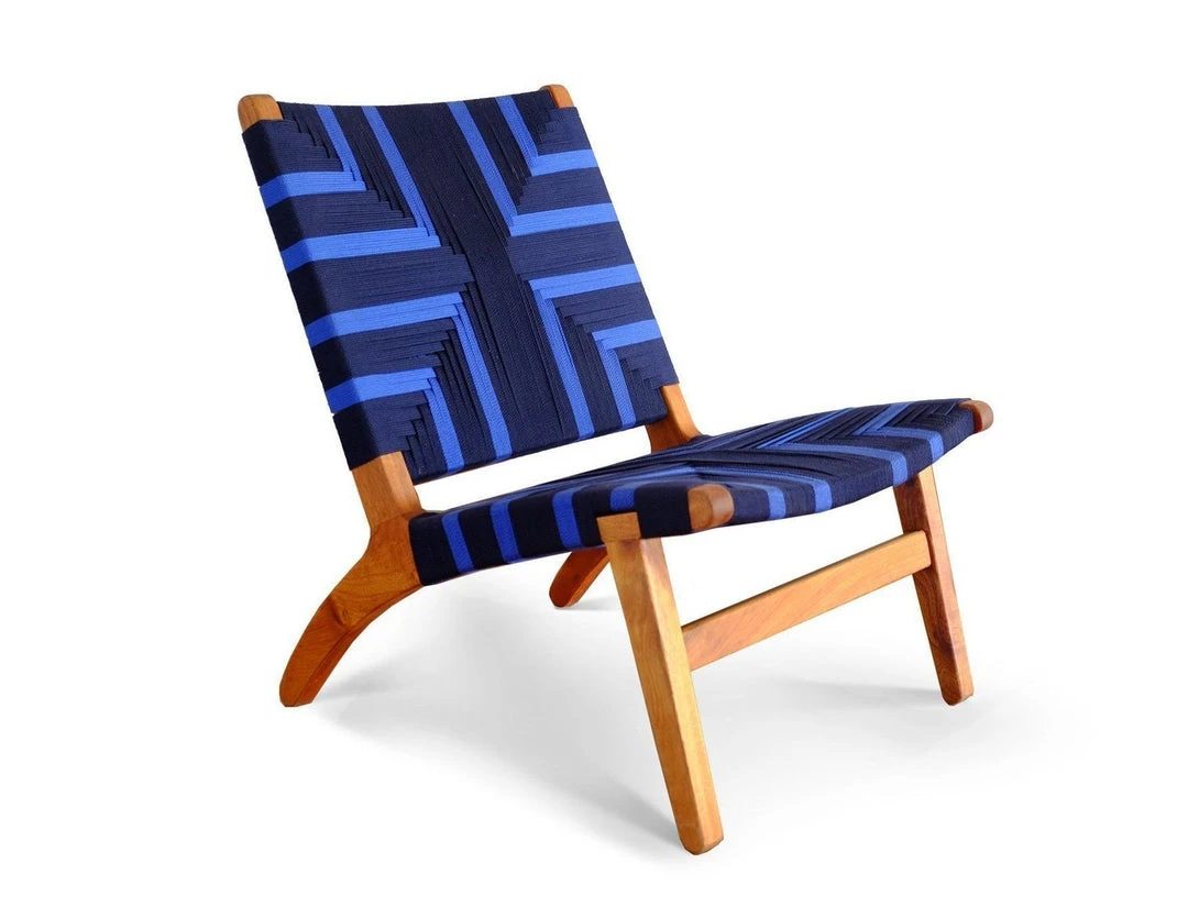 Masaya & Co. Furniture Masaya Manila Lounge Chair - Midnight Blue 9 Masaya & Co. Furniture Masaya Manila Lounge Chair - Midnight Blue