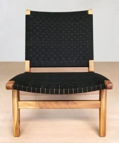 Masaya & Co. Masaya Lounge Chair- Black Sunbrella Handcrafted