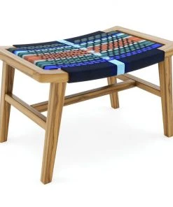 Masaya & Co. Masaya Manila Ottoman - Mot Mot Pattern 14 Masaya & Co. Masaya Manila Ottoman - Mot Mot Pattern