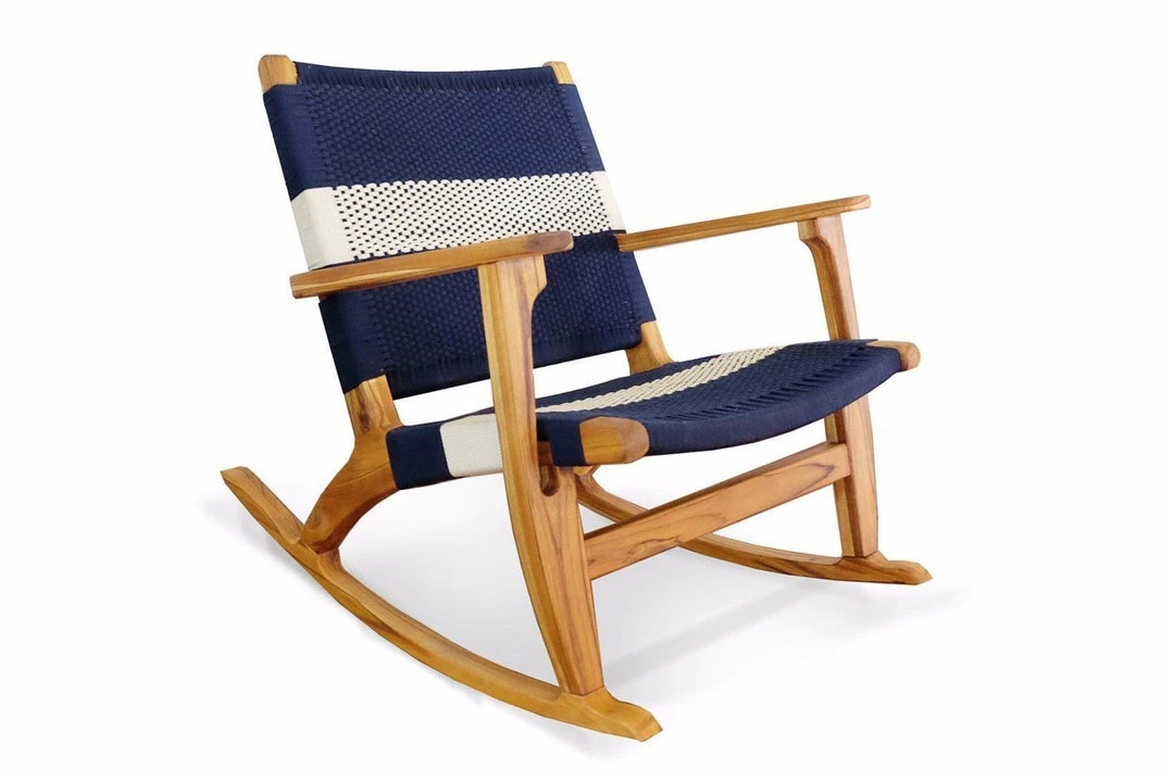 Masaya & Co. Masaya Rocking Chair - Navy + White Masaya & Co. Masaya Rocking Chair - Navy + White
