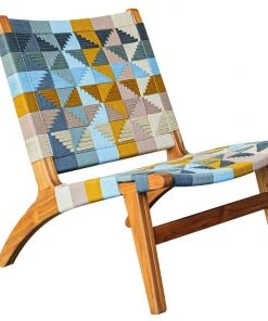 Masaya & Co. Furniture Masaya Manila Lounge Chair - Prisma Pattern