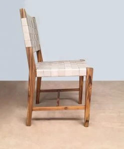 Masaya & Co. Handcrafted Monimbo Leather Dining Chair