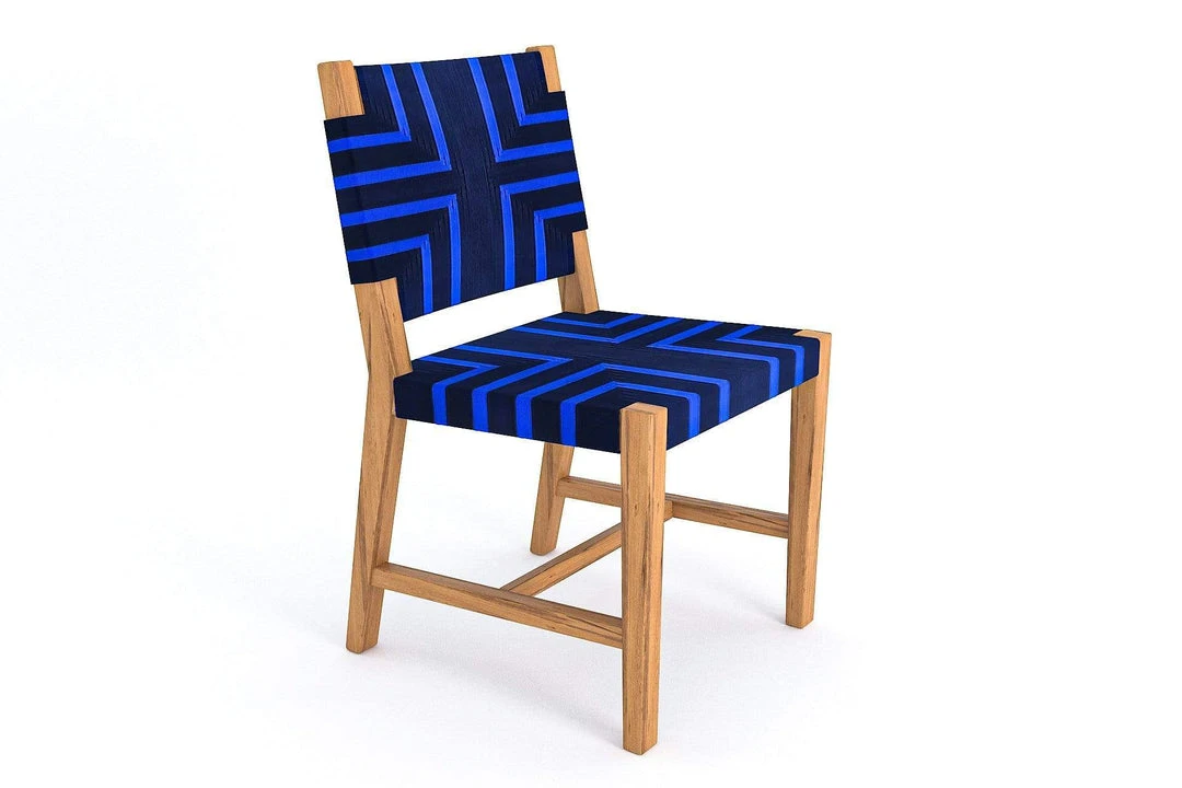 Masaya & Co. Monimbo Dining Chair - Midnight Blue Pattern Furniture Masaya & Co. Monimbo Dining Chair - Midnight Blue Pattern Furniture