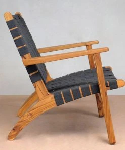 Masaya & Co. Outdoor Arm Chair - Charcoal Sunbrella 14 Masaya & Co. Outdoor Arm Chair - Charcoal Sunbrella