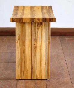Masaya & Co. Handcrafted Zapatera Teak Shower Stool