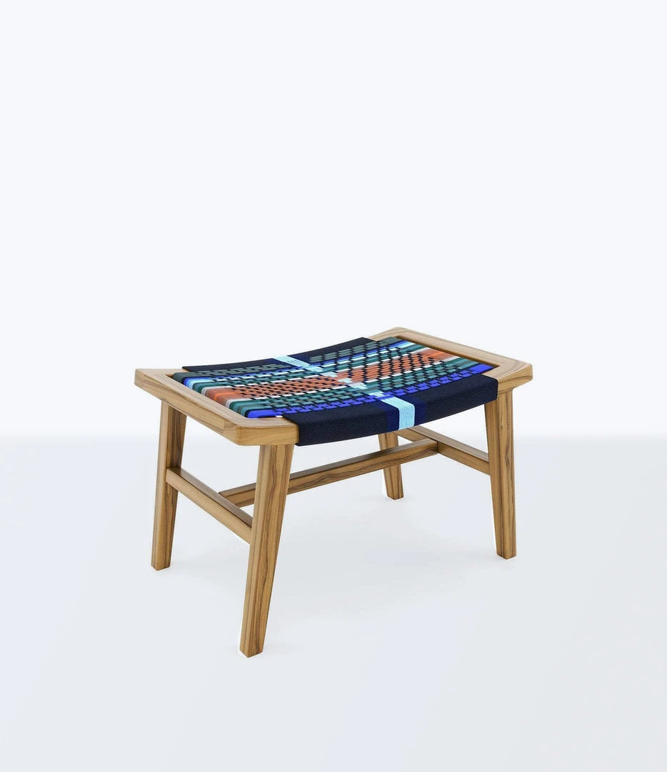 Masaya & Co. Masaya Manila Ottoman - Mot Mot Pattern 1 Masaya & Co. Masaya Manila Ottoman - Mot Mot Pattern