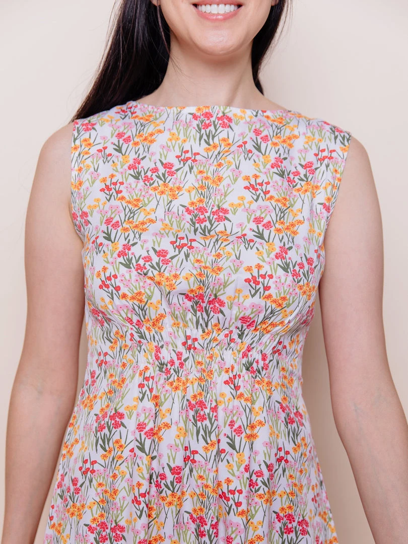 Mata Traders Artsy Traveler Pink Floral Tencel Midi Dress Clothing 4 Mata Traders Artsy Traveler Pink Floral Tencel Midi Dress Clothing