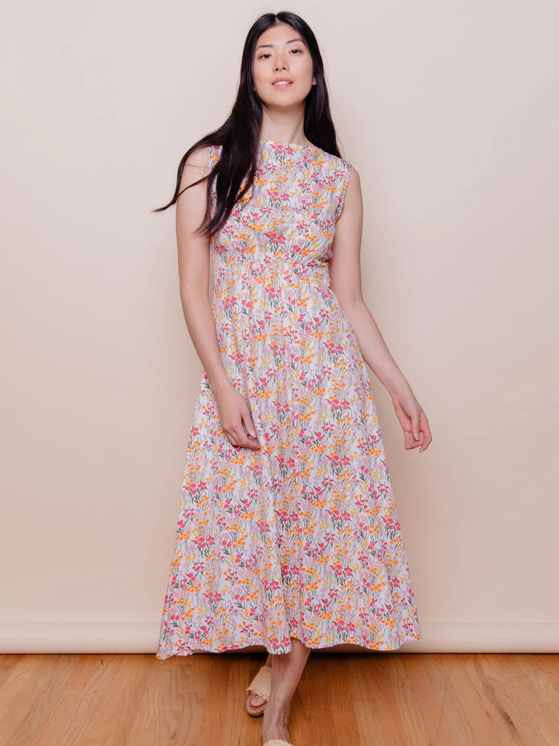 Mata Traders Artsy Traveler Pink Floral Tencel Midi Dress Clothing 1 Mata Traders Artsy Traveler Pink Floral Tencel Midi Dress Clothing