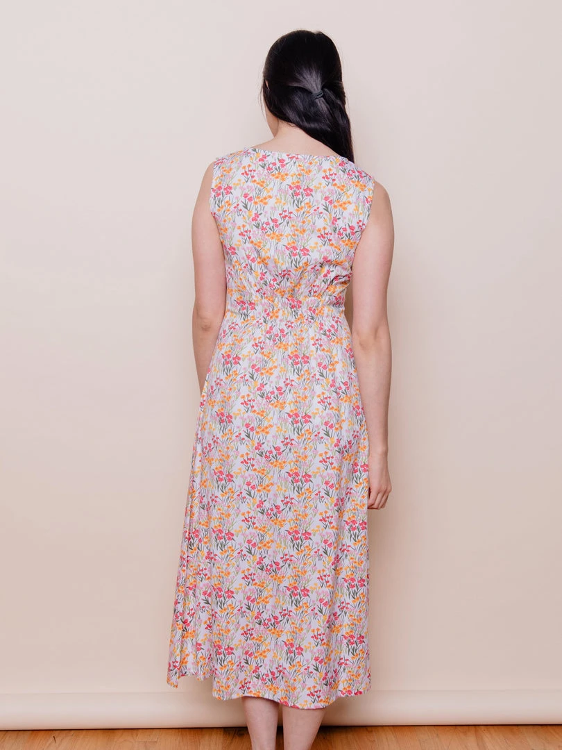 Mata Traders Artsy Traveler Pink Floral Tencel Midi Dress Clothing 3 Mata Traders Artsy Traveler Pink Floral Tencel Midi Dress Clothing