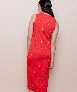 Mata Traders Julia Red Swimmers Shift Dress Clothing