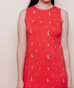Mata Traders Julia Red Swimmers Shift Dress Clothing