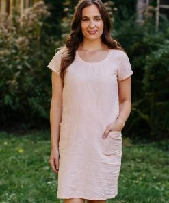 Mata Traders Kensington Pink Linen Dress