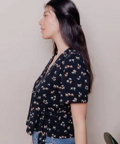 Mata Traders Marley Camels Boxy Wrap Top