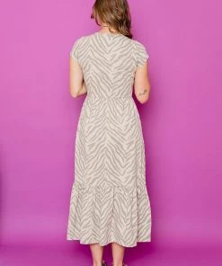 Mata Traders Clothing Randi Savanna Stripe Midi Dress