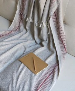 Anatolico Throw Blankets Matia Turkish Blanket / Scarf - Beige