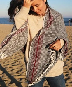 Anatolico Matia Turkish Blanket / Scarf - Black Throw Blankets