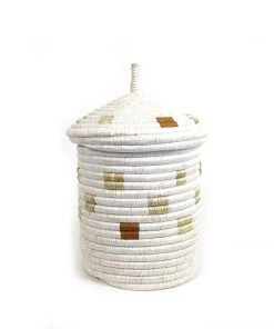 Mbare Ikiba Small Basket - Copper Squares