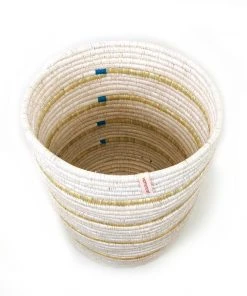 Mbare Ikiba Storage Basket - Blue Squares