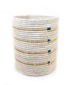 Mbare Ikiba Storage Basket - Blue Squares