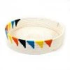 Mbare Handcrafted Inyabu Basket Tray - Colorful Triangles