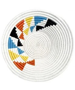 Mbare Inyabu Medium Wall Basket - Multi Color Triangles Home Goods