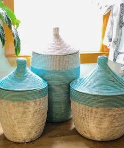 Mbare Low Two-Tone Hamper Basket