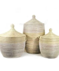 Mbare Medium Two-Tone Hamper Basket