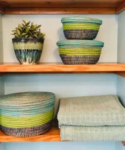 Mbare Modern Storage Basket Set - Coastal Blues Home Goods