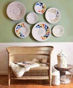 Mbare Uru Small Wall Basket - Blue Stripes