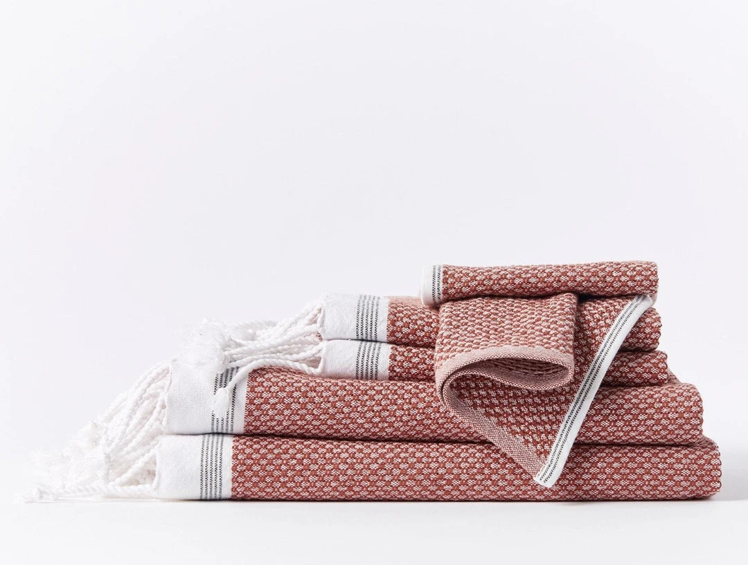 Coyuchi Best Sellers Mediterranean Towels - Rosehip / Shadow Coyuchi Best Sellers Mediterranean Towels - Rosehip / Shadow