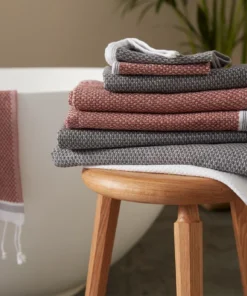 Coyuchi Best Sellers Mediterranean Towels - Rosehip / Shadow 3 Coyuchi Best Sellers Mediterranean Towels - Rosehip / Shadow