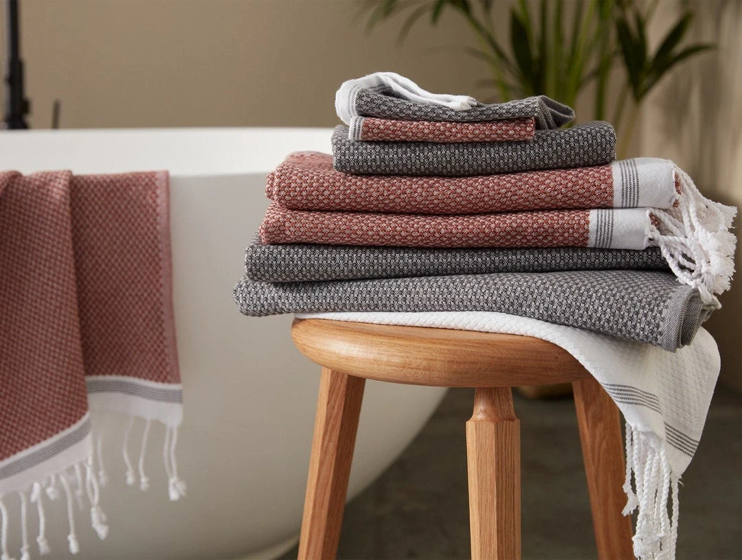 Coyuchi Best Sellers Mediterranean Towels - Rosehip / Shadow Coyuchi Best Sellers Mediterranean Towels - Rosehip / Shadow