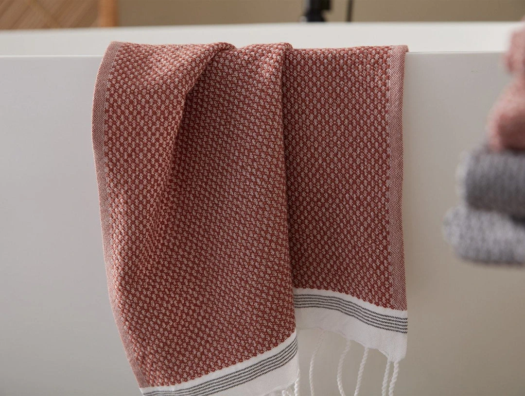 Coyuchi Best Sellers Mediterranean Towels - Rosehip / Shadow Coyuchi Best Sellers Mediterranean Towels - Rosehip / Shadow