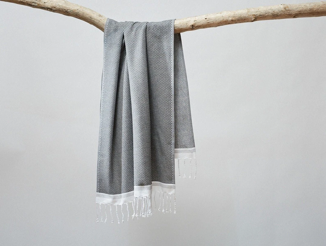 Coyuchi Mediterranean Towels - Shadow / Deep Pewter 2 Coyuchi Mediterranean Towels - Shadow / Deep Pewter