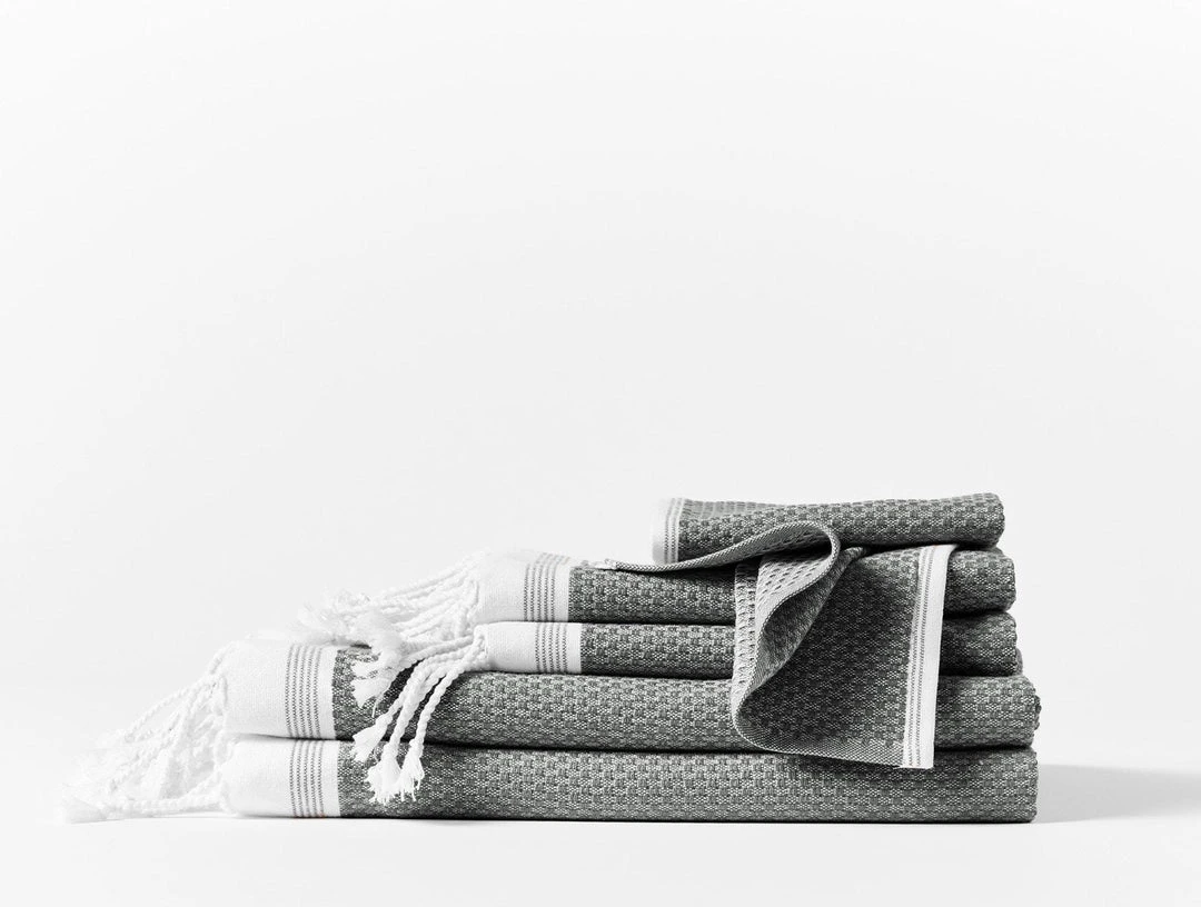 Coyuchi Mediterranean Towels - Shadow / Deep Pewter 1 Coyuchi Mediterranean Towels - Shadow / Deep Pewter