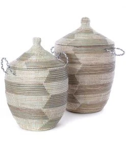 Swahili African Modern Medium Silver And White Prayer Mat Hamper