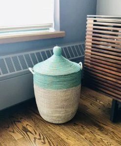 Mbare Medium Two-Tone Hamper Basket