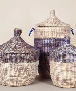 Mbare Medium Two-Tone Hamper Basket