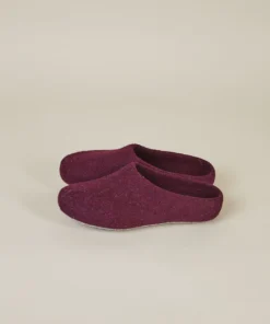 Kyrgies Men's Classic Sole Low Back Wool Slippers - Plum Best Sellers 2 Kyrgies Men's Classic Sole Low Back Wool Slippers - Plum Best Sellers