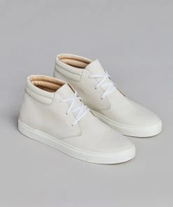 Nisolo Men's Cortez Mid Top Sneaker - Bone