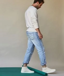 Nisolo Men's Cortez Mid Top Sneaker - Bone