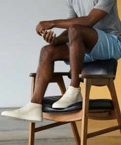 Nisolo Men's Cortez Mid Top Sneaker - Bone