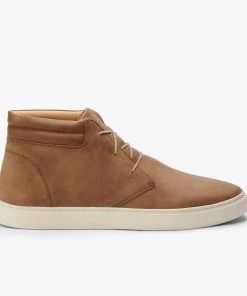 Nisolo Men's Cortez Mid Top Sneaker - Tobacco